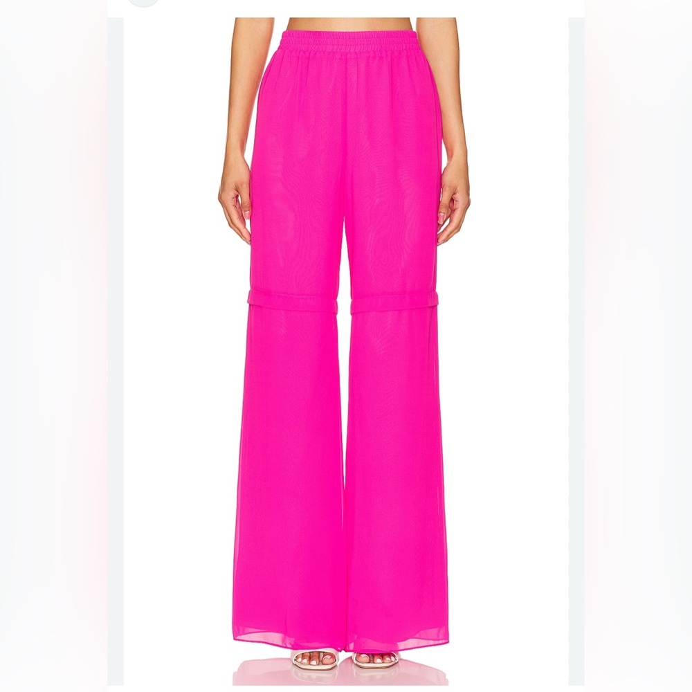 Amanda Uprichard wide leg pink pants